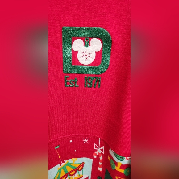 *NWT* Walt Disney World Parks Red XS Christmas Mickey Minnie Goofy Spirit Jersey - Picture 6 of 12